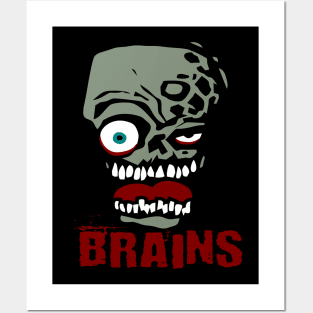 Zombie Says Brains Posters and Art